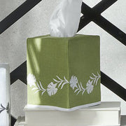 Daphne Tissue Box Cover Bathroom Accessories Matouk Grass White 