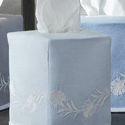 Daphne Tissue Box Cover Bathroom Accessories Matouk Ice Blue White 