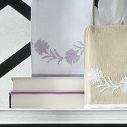 Daphne Tissue Box Cover Bathroom Accessories Matouk White Lilac 