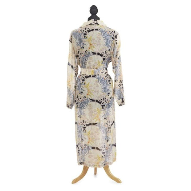 Deco Daisy Print Mauve Robe Gown Twos Company 