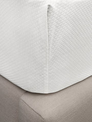 Diamond Pique Queen Box Spring Cover Bedding Style Matouk White 