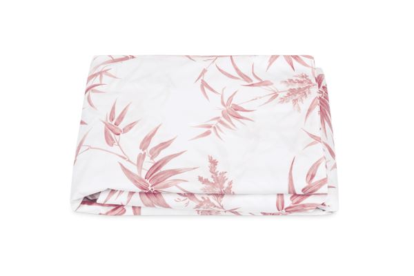Dominique King Fitted Sheet Bedding Style Matouk Blush 