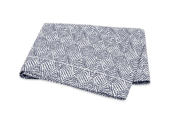 Duma Diamond Full/Queen Flat Sheet Bedding Style Matouk Navy 