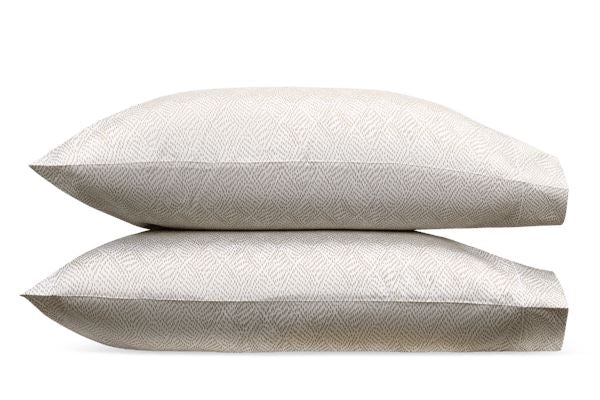 Duma Diamond King Pillowcases - pair Bedding Style Matouk Dune 
