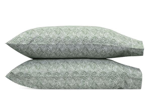 Duma Diamond Standard Pillowcases - pair Bedding Style Matouk Grass 