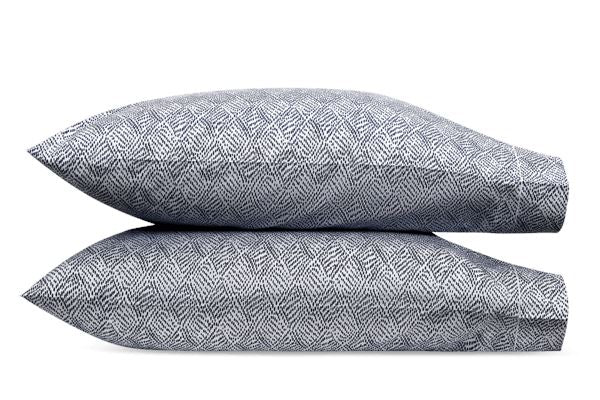 Duma Diamond Standard Pillowcases - pair Bedding Style Matouk Navy 