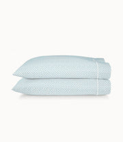 Emma Printed Sateen Standard Pillowcases - pair Bedding Style Peacock Alley Aqua 