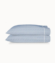 Emma Printed Sateen Standard Pillowcases - pair Bedding Style Peacock Alley Blue 