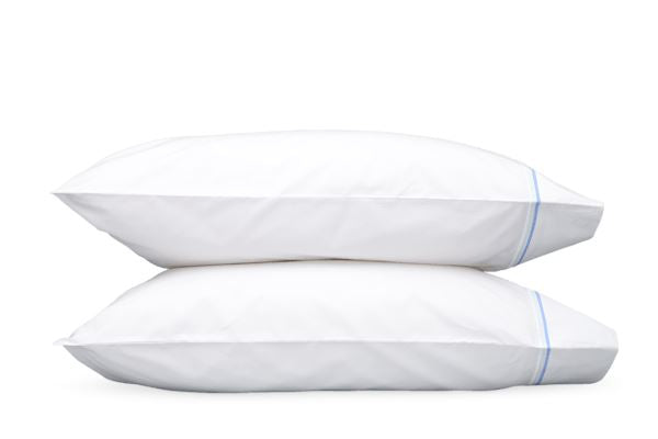 Essex King Pillowcase- Pair Bedding Style Matouk Azure 