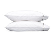Essex King Pillowcase- Pair Bedding Style Matouk Charcoal 