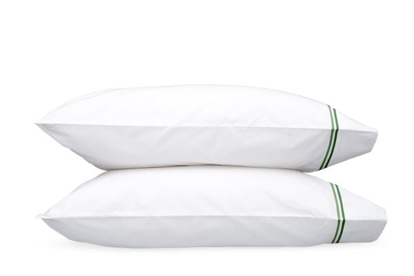 Essex King Pillowcase- Pair Bedding Style Matouk Green 