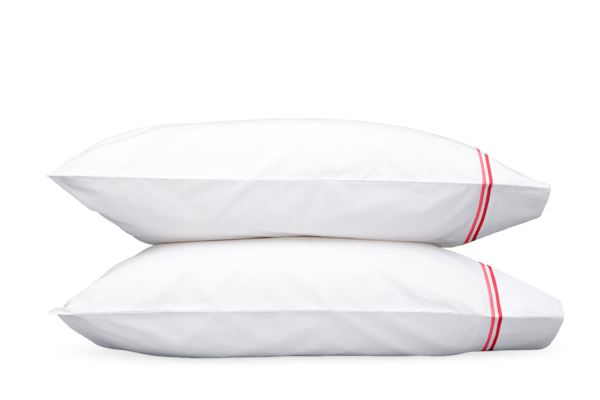 Essex King Pillowcase- Pair Bedding Style Matouk Hibiscus 