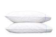 Essex Standard Pillowcase- Pair Bedding Style Matouk Azure 
