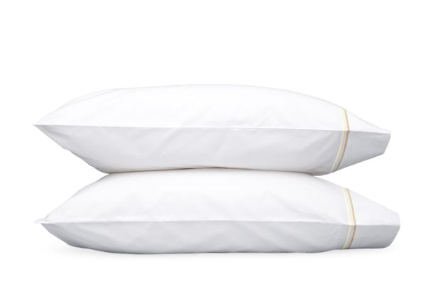 Essex Standard Pillowcase- Pair Bedding Style Matouk Champagne 