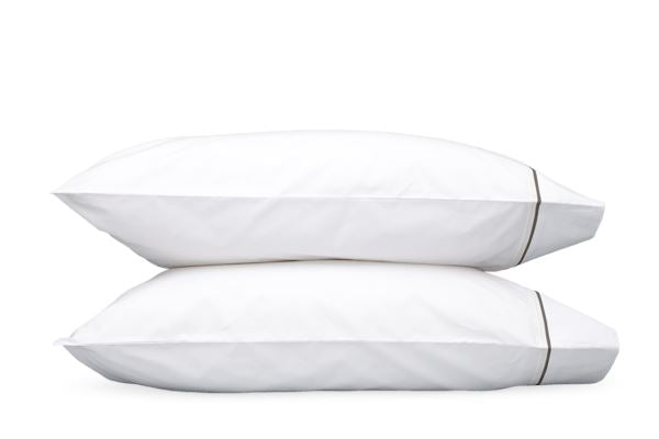 Essex Standard Pillowcase- Pair Bedding Style Matouk Charcoal 