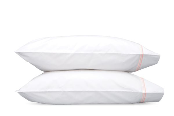 Essex Standard Pillowcase- Pair Bedding Style Matouk Pink 