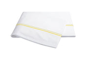 Essex Twin Flat Sheet Bedding Style Matouk Lemon 