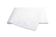Essex Twin Flat Sheet Bedding Style Matouk White 