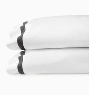 Estate King Pillowcases-Pair Bedding Style Sferra Charcoal 
