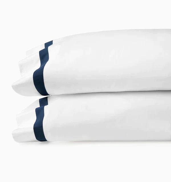 Estate King Pillowcases-Pair Bedding Style Sferra Navy 