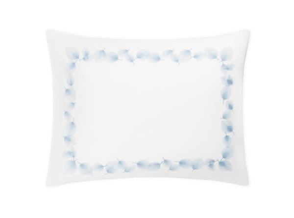 Feather Boudoir Sham Bedding Style Matouk Blue 