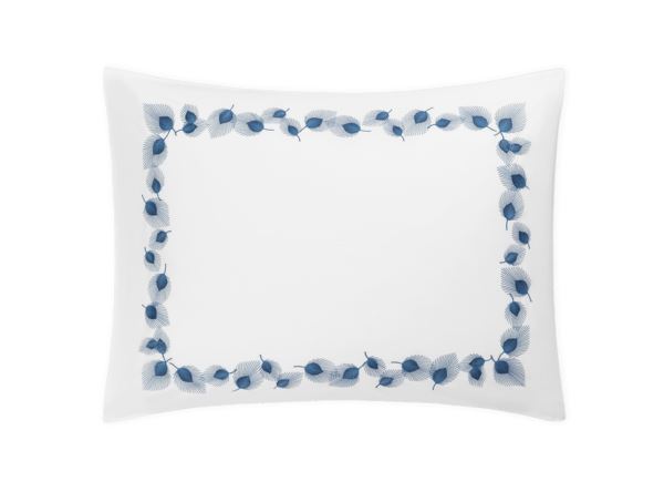 Feather Boudoir Sham Bedding Style Matouk Navy Feather 