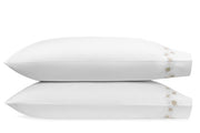 Feather Standard Pillowcases - pair Bedding Style Matouk Champagne 