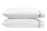 Feather Standard Pillowcases - pair Bedding Style Matouk Platinum 