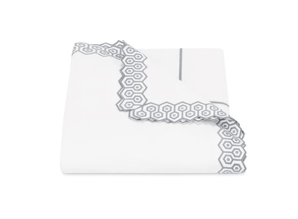 Felix Full/Queen Duvet Cover Bedding Style Matouk Silver 