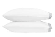 Felix Standard Pillowcase - pair Bedding Style Matouk Silver 