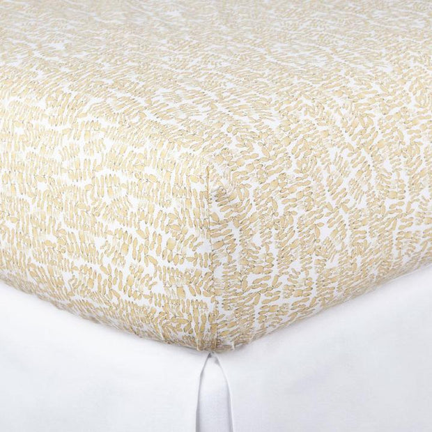 Fern King Fitted Sheet Bedding Style Peacock Alley Honey 