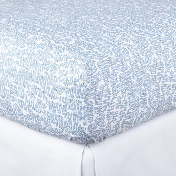 Fern Queen Fitted Sheet Bedding Style Peacock Alley Denim 