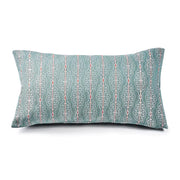 Fretwork Pillow 24x14 Linens & Bedding Ann Gish Aqua 