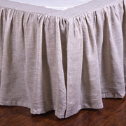 Gathered Linen King Bedskirt Bedding Style Pom Pom at Home 