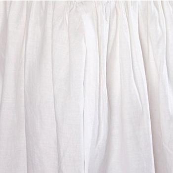 Gathered Linen King Bedskirt Bedding Style Pom Pom at Home White 