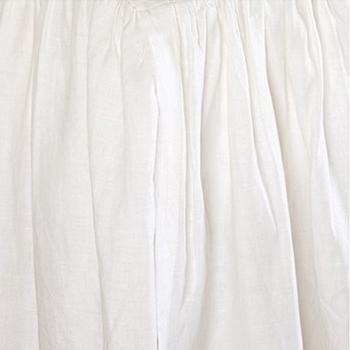 Gathered Linen Queen Bedskirt Bedding Style Pom Pom at Home Cream 