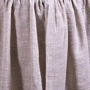 Gathered Linen Twin Bedskirt Bedding Style Pom Pom at Home Flax 