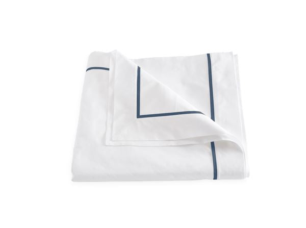 Gatsby King Duvet Cover Bedding Style Matouk Steel Blue 