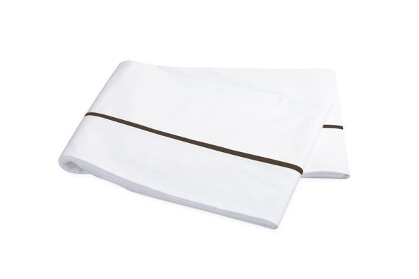 Gatsby King Flat Sheet Bedding Style Matouk Sable 