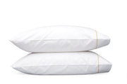 Gatsby King Pillowcase-Single Bedding Style Matouk Champagne 