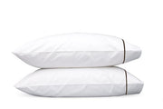 Gatsby King Pillowcase-Single Bedding Style Matouk Sable 