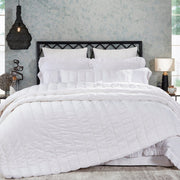 Gatsby Queen Quilt Bedding Style Orchids Lux Home White 