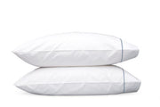Gatsby Standard Pillowcase- Single Bedding Style Matouk Hazy Blue 
