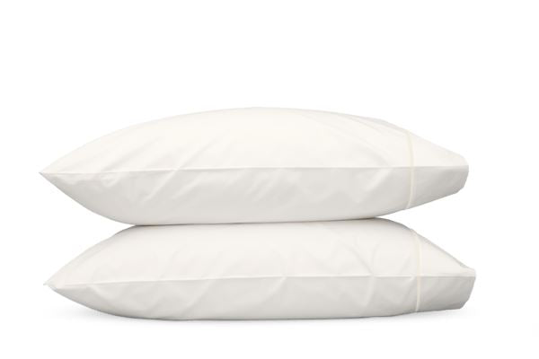 Gatsby Standard Pillowcase- Single Bedding Style Matouk Ivory 