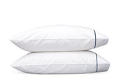 Gatsby Standard Pillowcase- Single Bedding Style Matouk Steel Blue 