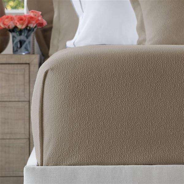 Gigi King Coverlet Bedding Style Lili Alessandra Taupe 