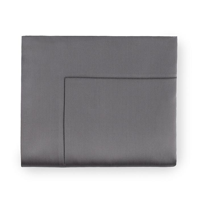 Giotto King Flat Sheet Bedding Style Sferra TITANIUM 