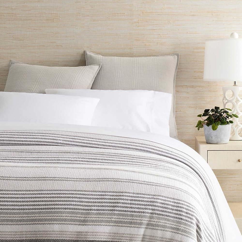 Gradation Ticking King Blanket Bedding Style Pine Cone Hill