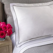 Guiliano Standard Pillowcase - pair Bedding Style Lili Alessandra Pewter 