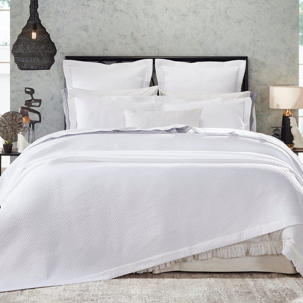 Hamilton King Coverlet Bedding Style Orchids Lux Home White 